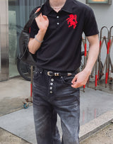 ホース ナンバリング PK ショートスリーブ カラー Tシャツ