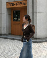 Recipe Long Sleeve Knit Cardigan