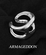 Armageddon Geometry Unique Silver Bold Ring
