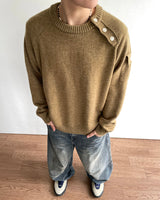 Bis Diagonal Button Knit
