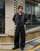 コーテッドデニムパンツ