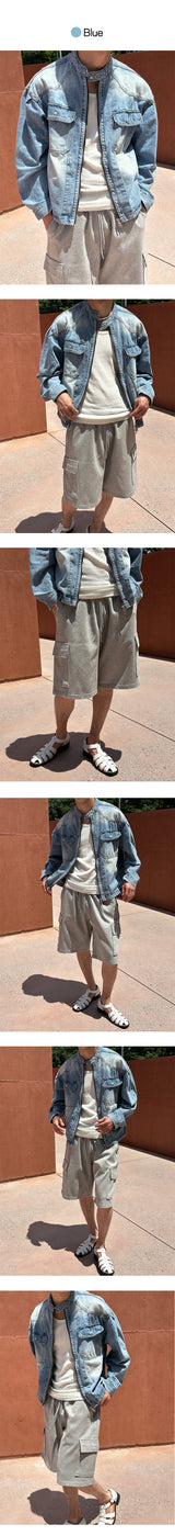 [S/S] Cool denim biker jacket (3color)
