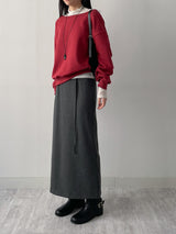 Two-way Boat Neck Over Fit Sweatshirt