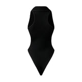 Emo Collar Bodysuit [Black]