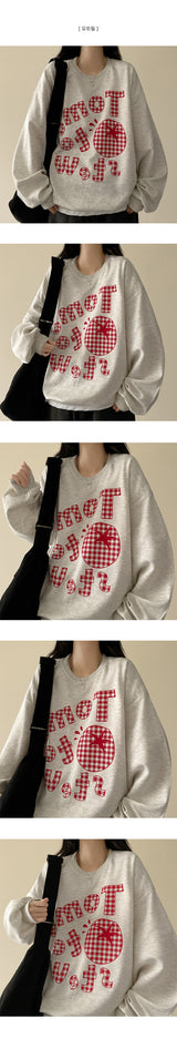 Tomato check sweatshirt