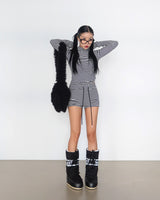 Papillon Stripe Baraklava Hoodie T-shirt