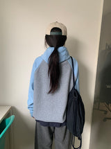 Chiffonne Brushed Hood Half Zip-Up Fleece Sweatshirt