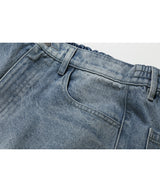 Bleached Bermuda Pants (Light Blue)