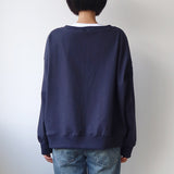 Bonnie Deep V-Neck Sweatshirts Navy