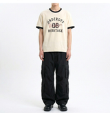 エッセンシャルスタンダード半袖リンガーTシャツ ビンテージクリーム