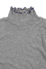 Frill Basic Turtleneck [Gray]