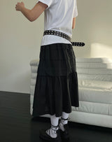 double eyelet leather belt
