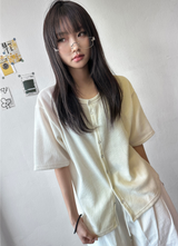 Delita Loose Knit Short-Sleeve Cardigan 5color
