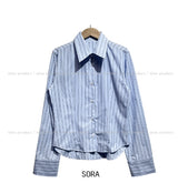 Geek Chic Big Collar Stripe Shirt