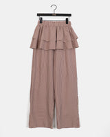 Sillo Check Tiered Layered Skirt Pants