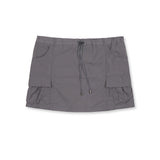 ナイロンミニスカート (Grey)