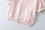 Sophie Puff Sleeve Hoodie Zip-up