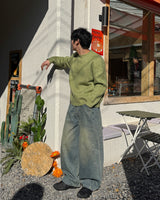 ウォッシュドバルーンデニムパンツ