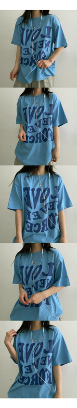 ラブレタリングショートスリーブドtシャツ