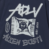 25SS ADLV エイリアン半袖Tシャツ ダークネイビー