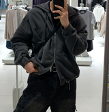 Wibird Pigment Supima Two-Way Hooded Zip-Up