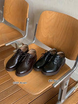 Compub Basic Lace-Up Stitch Loafers