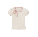 Rosena Plaid Collar Blouse