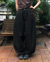 ディーフフィットビッグポケットデニムワイドロングパンツ
