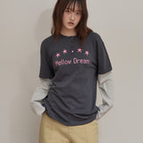 MELLOW DREAM ストライプレイヤードTシャツ