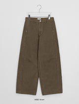 Hugin Cut Cotton Balloon Wide Pants