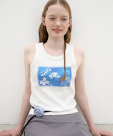 Wildflower Tank Top - White