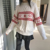 Ssobi Snowflake Ribbon Twisted Knitwear