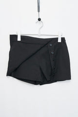 Button Mini Skirt (Black)
