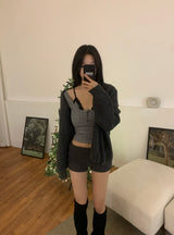 Miu Folding Knit Short Pants 