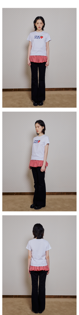 STRAWBERRY LOGO SLIM T SHIRT - WHITE