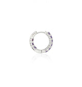 26SS★ Essence Silver (W) Tennis One-Touch Earrings M Purple