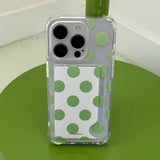 [Jelly] Big dot(green) Card pocket case