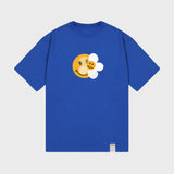 [UNISEX] ドッテッドスマイルフラワーミックスショートスリーブTシャツ
