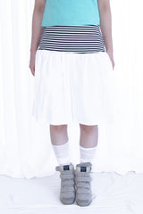 STRIPE COLORED FLARE SKIRT
