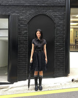 Lace Ribbon Rainboots - Black