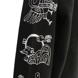Longevity embroidery bomber jacket (Black)