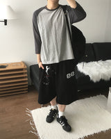 Pitch Slub Three Quarter Sleeve T