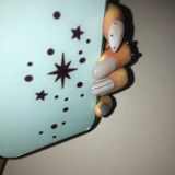 Light and stars in skyblue silver epoxy case