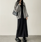 Amit Bolero Loose Fit Puff Knit Cardigan 