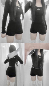 [MADE] Jewelry open shoulder. Black 