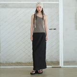 Hot Slit Maxi Skirt Black