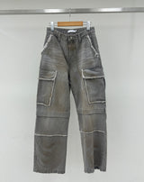 [UNISEX] Vintage Washing Cargo Wide Pants