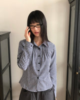 Bush Check Collar Slim-Fit Long-Sleeve Shirt