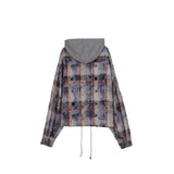 3 TAP Grunge Check Hood Jumper (2color)