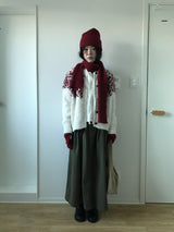 Roselle Heart Snowflake Cardigan (2color)